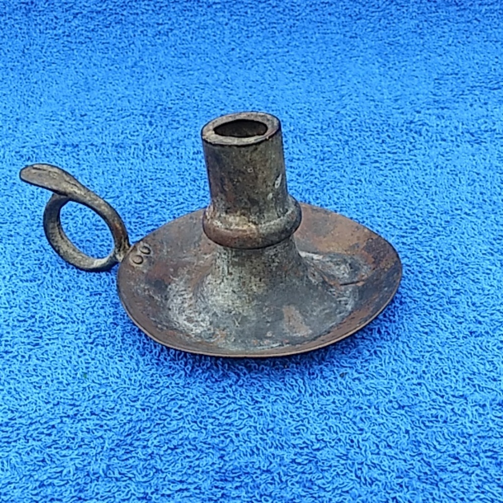 Vintage metal candle holder
